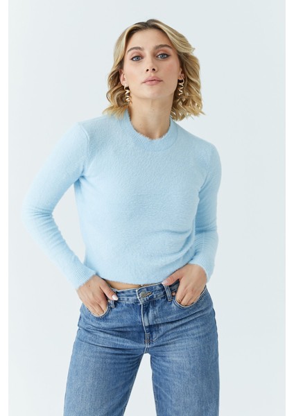 Kadın Sakal Crop Kazak 5613