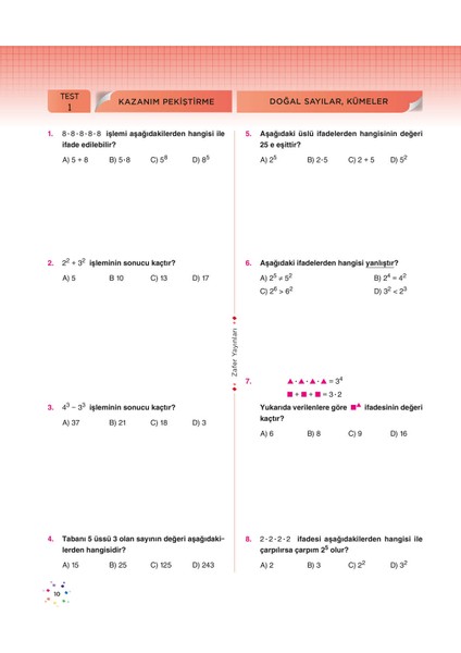 6. Sınıf MATEMATİK Soru Bankası ZAFER YAYINLARI | YENİ