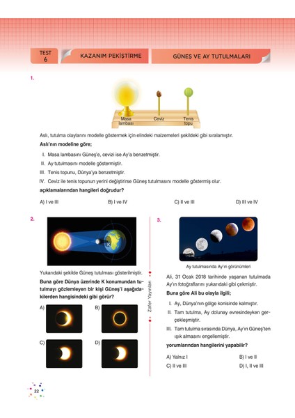 6. Sınıf FEN BİLİMLERİ Soru Bankası, ZAFER YAYINLARI | YENİ