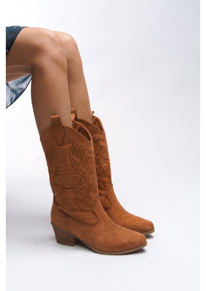 Ihiovana Kadın Nakışlı Western Çizme 001288