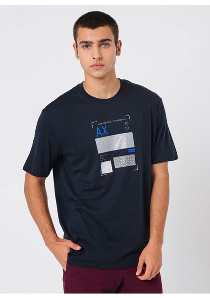 Bisiklet Yaka Baskılı Lacivert Erkek T-Shirt 6dztjs ZJA5Z 1510 fiyatları