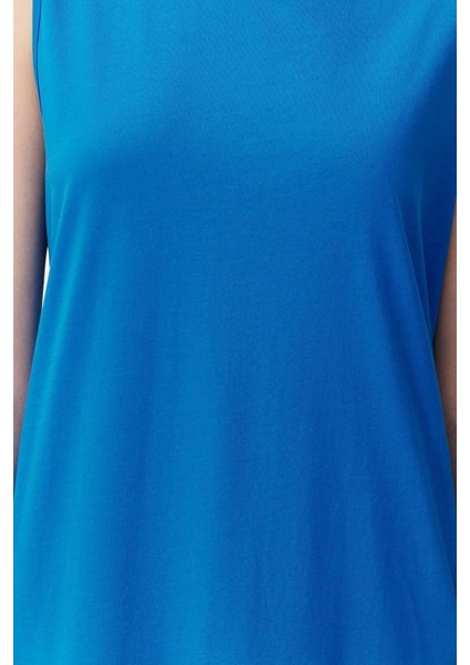 Moda Regular Casual Günlük Süprem Örme Bisiklet Yaka Kolsuz Kol Basic Maxi Boy Tesettür Elbise indirimleri