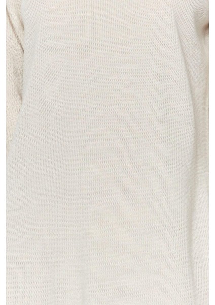 Oversize Casual Günlük Fitilli Triko Balıkçı Yaka Uzun Kol Kazak Elbise Mini Boy Elbise fiyatları