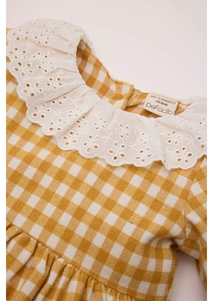 Kız Bebek Uzun Kollu Flanel Elbise D8461A5NS