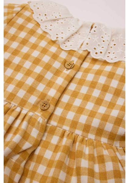 Kız Bebek Uzun Kollu Flanel Elbise D8461A5NS