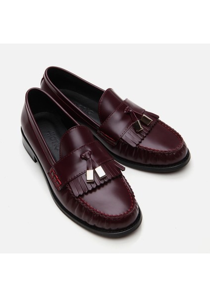 01AYH293860A780 Deri Bordo Kadın Loafer