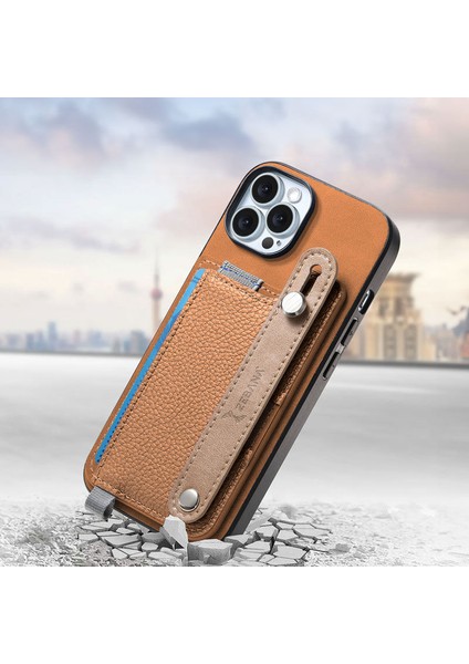 Apple iPhone 13 Pro Max Uyumlu Kılıf Zebana 2in1 Best Deri Kılıf Kahverengi fiyatları
