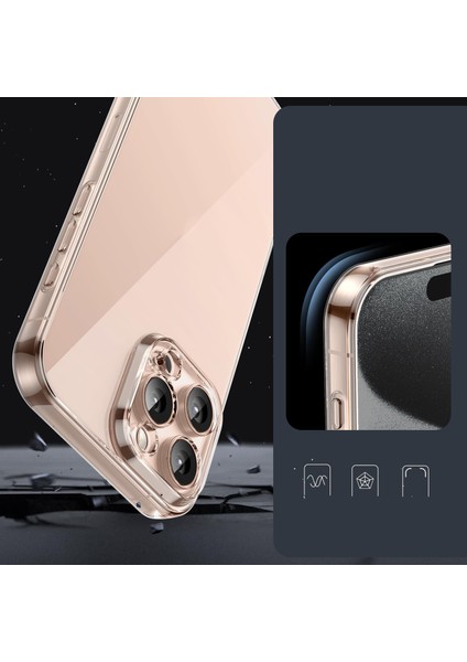 Caseworld Apple iPhone 16 Promax Kapak Kamera Korumalı Süper Silikon Şeffaf Kılıf