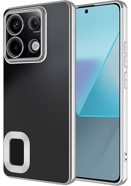Xiaomi Redmi Note 13 4g Kılıf Kamera Lens Korumalı Logo Gösteren Parlak Kenarlı Kapak (Omega)