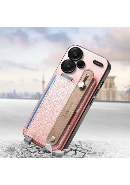 Xiaomi Redmi Note 13 Pro Plus 5g Uyumlu Kılıf Zebana 2in1 Best Deri Kılıf Pembe fiyatları