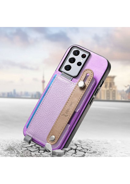 Samsung Galaxy S23 Ultra Uyumlu Kılıf Zebana 2in1 Best Deri Kılıf Mor fiyatları