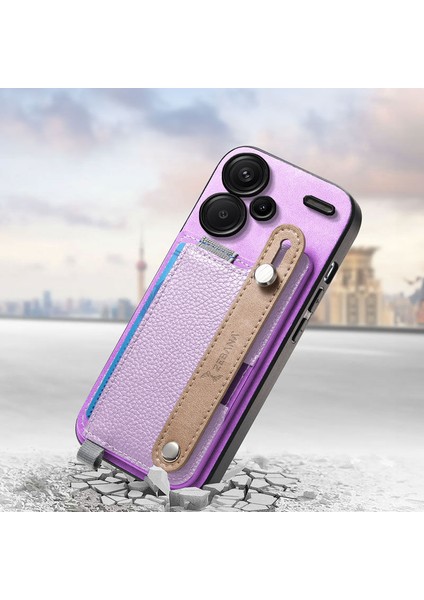 Xiaomi Redmi Note 13 Pro Plus 5g Uyumlu Kılıf Zebana 2in1 Best Deri Kılıf Mor fiyatları