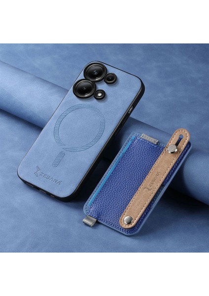 Xiaomi Redmi Note 13 Pro 5g Uyumlu Kılıf Zebana 2in1 Best Deri Kılıf Mavi