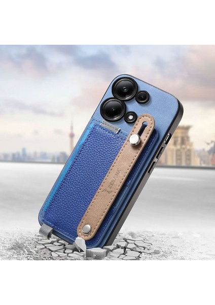 Xiaomi Redmi Note 13 Pro 5g Uyumlu Kılıf Zebana 2in1 Best Deri Kılıf Mavi fiyatları