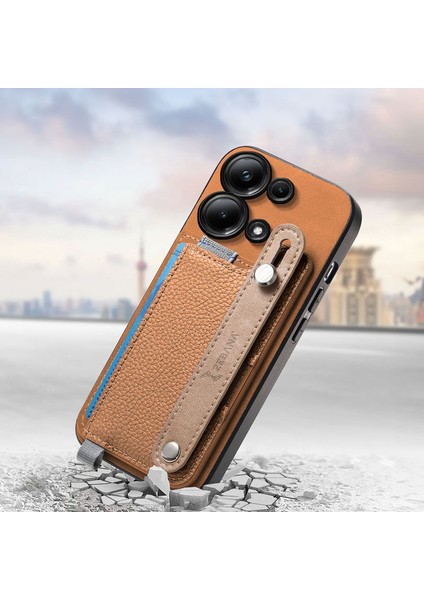Xiaomi Redmi Note 13 Pro 4g Uyumlu Kılıf Zebana 2in1 Best Deri Kılıf Kahverengi fiyatları