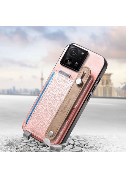 Xiaomi Mi 13T Pro Uyumlu Kılıf Zebana 2in1 Best Deri Kılıf Pembe fiyatları
