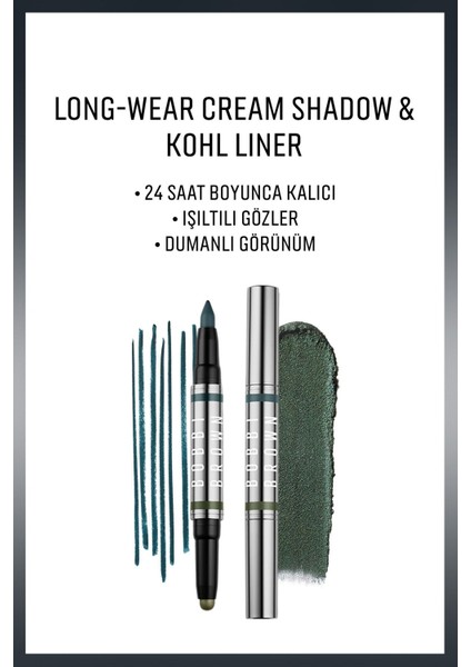 Bobbi Brown Long-Wear Cream Shadow & Kohl Liner – Stick Krem Far & Kalem - Smoked Jade / Petrol 0.8g