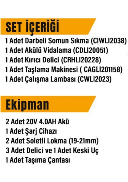 Ingco Cklı 2019 Akülü Kombo Set 5li(30 Parça Ak.)