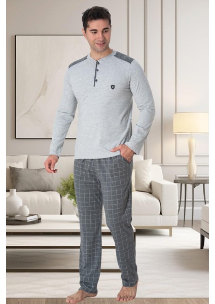 Mecit 2902 Gri Büyük Beden Erkek Pijama Takımı