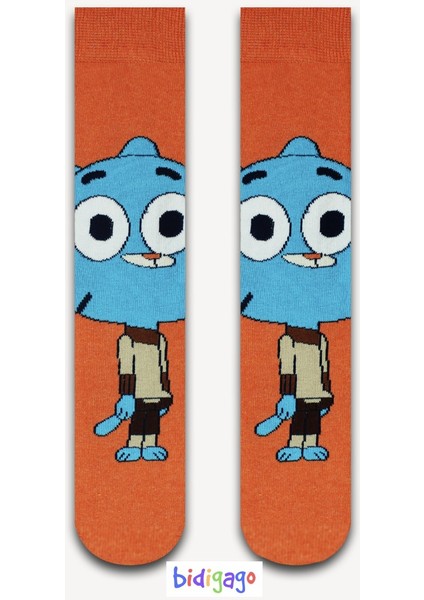 Gumball Desenli Renkli Unisex Çorap