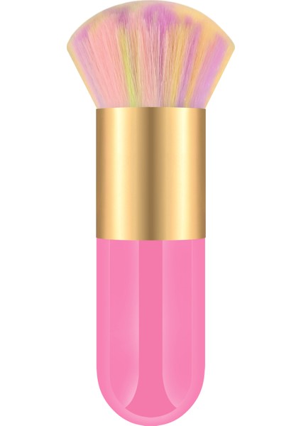 Professional Make-Up Luxury Kabuki Fondöten ve Allık Makyaj Fırçası Rs
