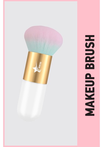 Professional Make-Up Luxury Kabuki Fondöten ve Allık Makyaj Fırçası Ps