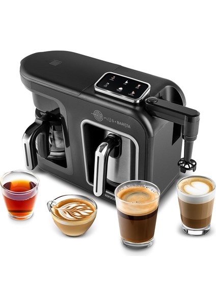 Hatır Plus Barista Steel 6 In 1 Konuşan Közde Türk Kahve Makinesi Black Chrome fiyatları