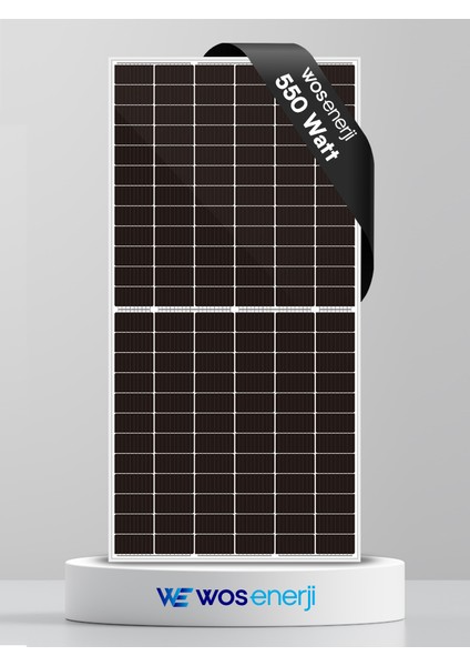 Bifacial Güneş Paneli Half Cut 550W Watt Perc 144 Hücreli Solar Panel (Çift Yönlü )