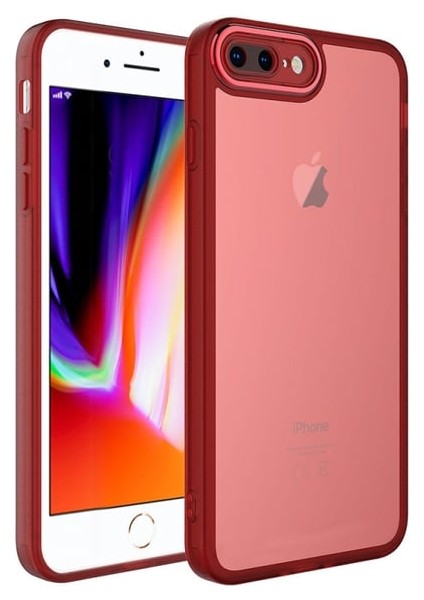 Apple iPhone 7 Plus Kılıf Kamera Korumalı Transparan Post Kapak-Koyu Yeşil fırsatları