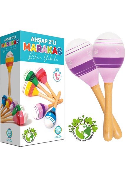 Ahşap Marakas 2'li