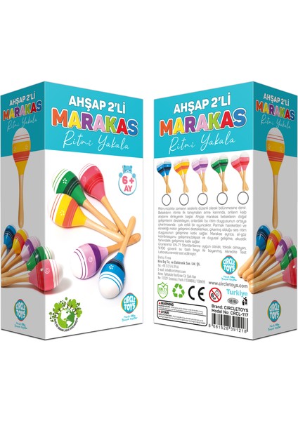 Ahşap Marakas 2'li