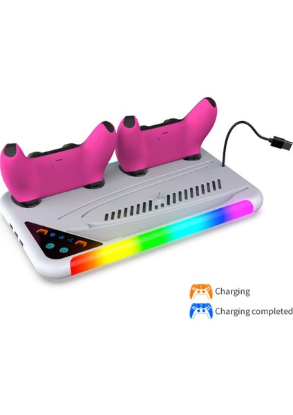 Ps5 Slim ve Tüm Modeller Için Multi Fonksiyon Soğutma ve Şarj Ünitesi Uyumlu TP5-3557