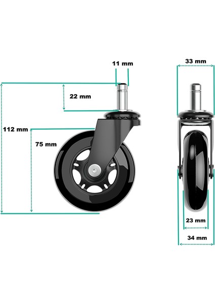 5 ‘Li Halı Teker Paket Yedek Parça