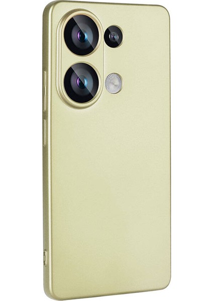 Xiaomi Redmi Note 13 4g Uyumlu Frm Kılıf Zore Premier Silikon Kapak-Gold