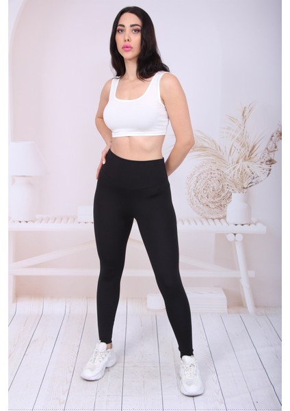 Kadın Yüksel Bel Şardonlu Parlak Toparlayıcı Tayt modelleri