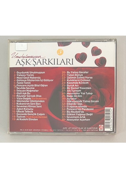 Unutulmayan Aşk Şarkıları – 5 CD 38 Şarkılık Aşk Şarkıları