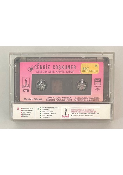 Cengiz Coşkuner - Seni Gidi Seni - Kapris Yapma Kaset