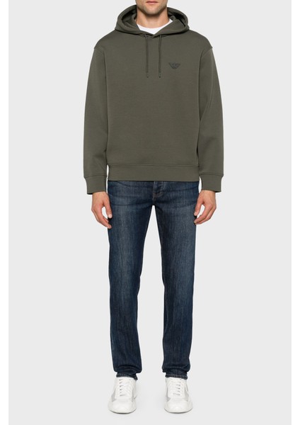 Streç Pamuklu Regular Fit Kapüşonlu Sweat Erkek Sweat 6D1M94 1jhsz 0661