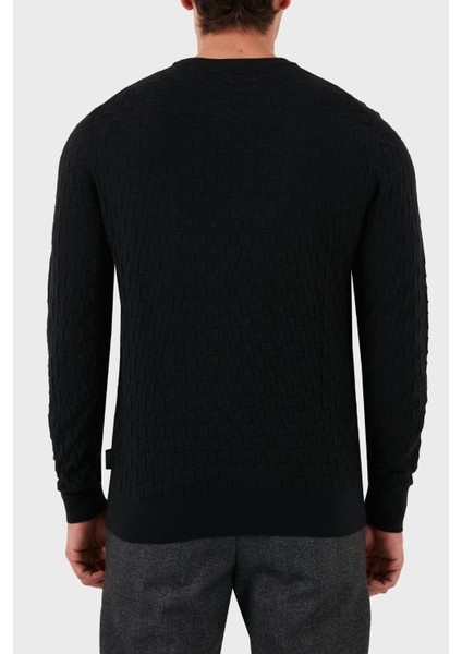 Pamuklu Yünlü Slim Fit Bisiklet Yaka Kazak K10K113747BEH fiyatları