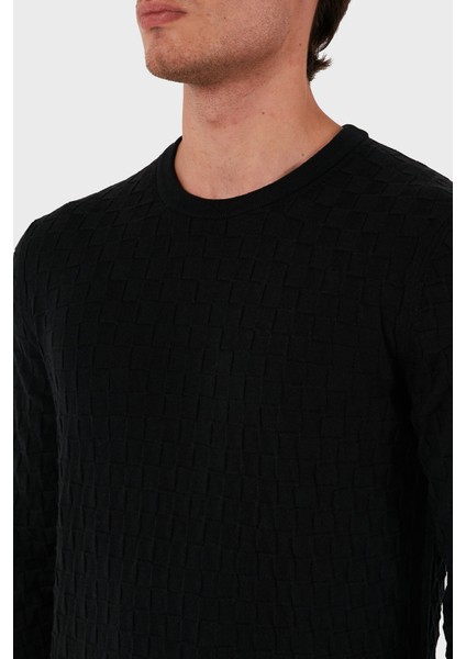 Pamuklu Yünlü Slim Fit Bisiklet Yaka Kazak K10K113747BEH indirimleri