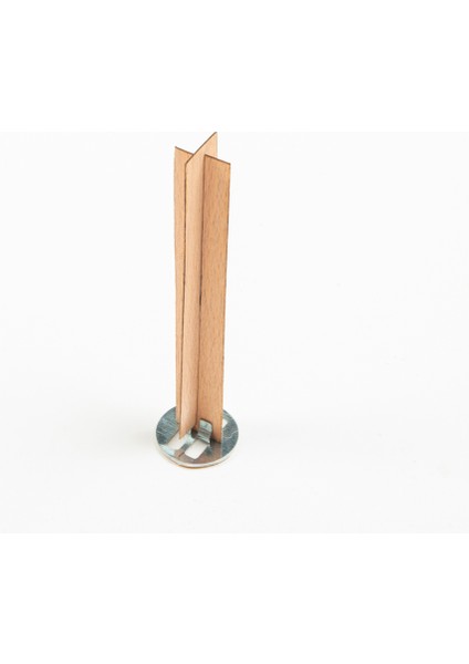 Artı model ahşap mum fitili ve yapışkanlı fitil sehpası 40 adet ( 15mm x 100mm x 0,5mm )