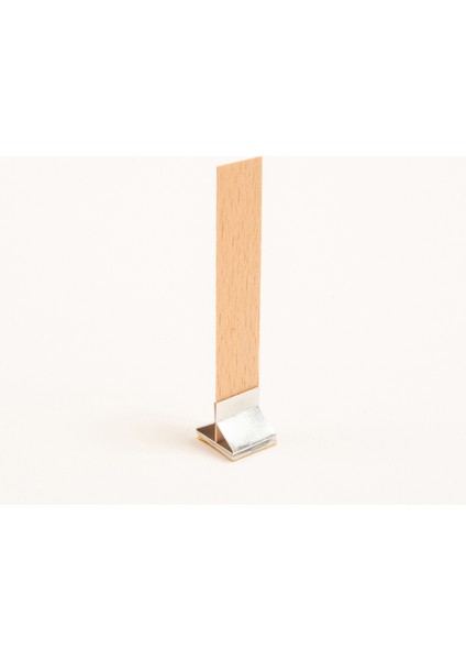 Ahşap mum fitili ve yapışkanlı fitil sehpası 75 adet ( 15mm x 75mm x 0,5mm ) modelleri