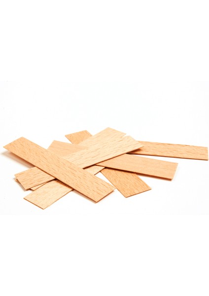 Ahşap mum fitili ve yapışkanlı fitil sehpası 75 adet ( 15mm x 75mm x 0,5mm ) fırsatları