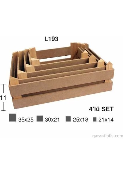 Hobi-Art L 193 Kasa Şeklinde Masaüstü Dekoratif Ahşap Obje