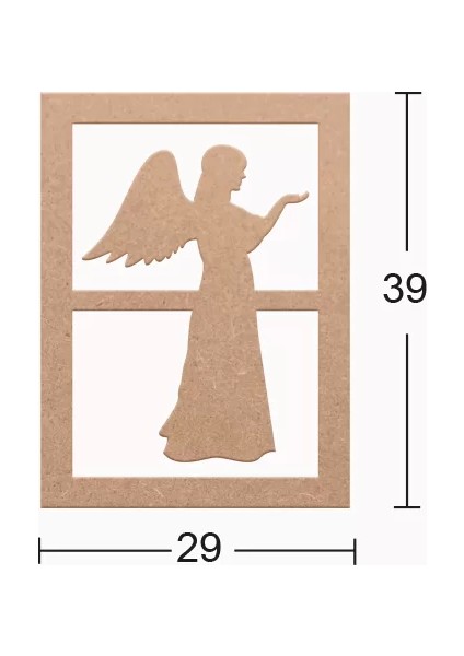 Hobi-Art Ds 52 Boyanabilir Ahşap  Desenli Duvar Süsü