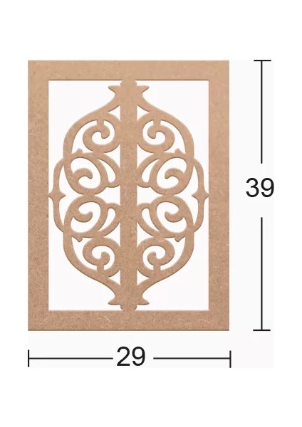 Hobi-Art Ds 42 Boyanabilir Ahşap Duvar Süsü