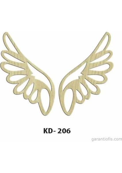 Hobi-Art Kd 206 Kanat Şeklinde Dekoratif Mini Ahşap Obje