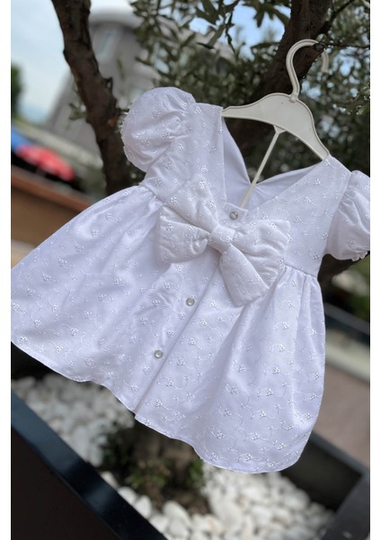 Beyaz Fisto Kız Çocuk Bebek Mevlüt Pamuklu Elbise fırsatları