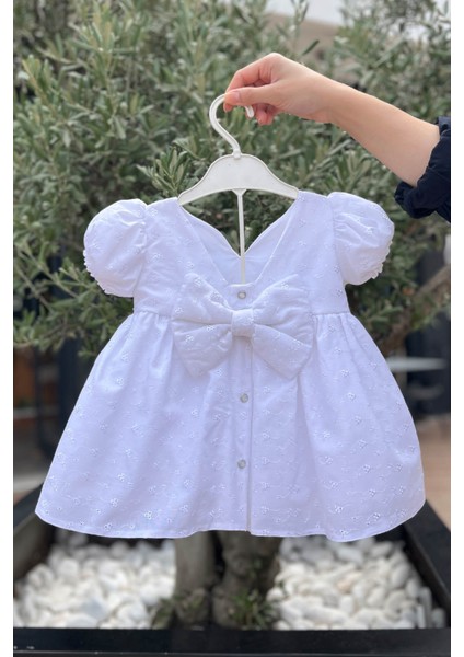 Beyaz Fisto Kız Çocuk Bebek Mevlüt Pamuklu Elbise fiyatları