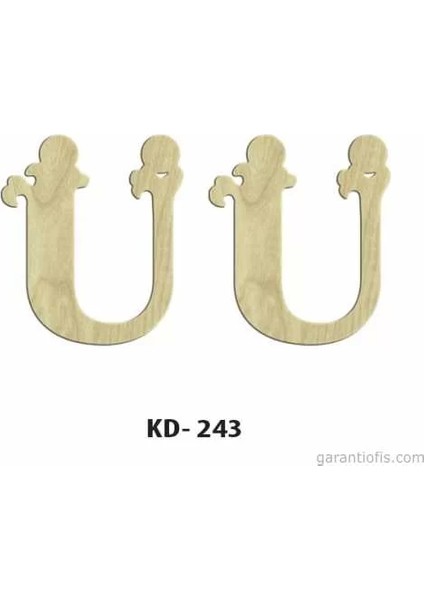 Hobi-Art Kd 243 Dekoratif Mini Ahşap Harfler (Ü Harfi)